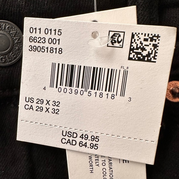 NWT American Eagle Men’s Airflex+ Original Bootcut Jeans 29x32 Black - Picture 9 of 9
